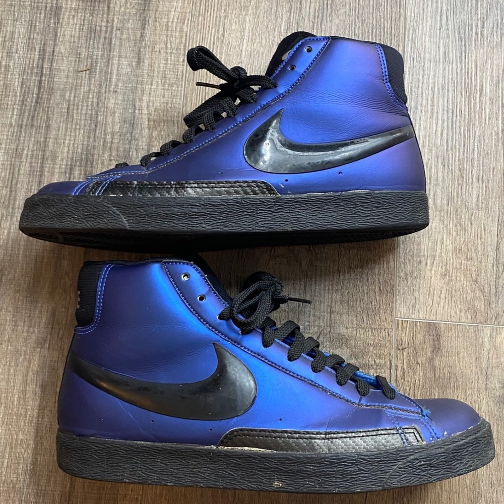 Nike Blazer Mid Iridescent Purple Blue U HOH High Top Sneakers Mens Size 11.5